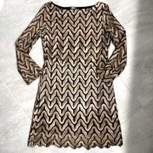 Italian Boutique dress size S Small fall above knee long sleeve vici
